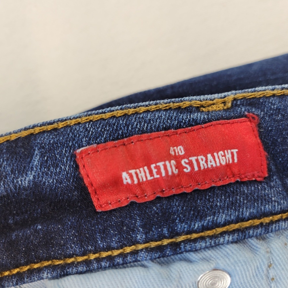 Lucky Brand 410 Athletic Straight Jeans Mens 38x29 Blue Denim Stretch - Picture 6 of 12